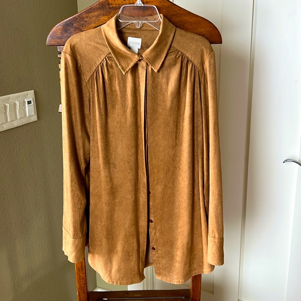 Suede like Chicos shirt